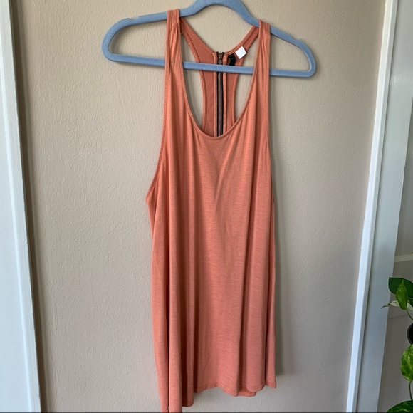 Terra Cotta Back-zip Racerback Tank - Picture 3 of 7